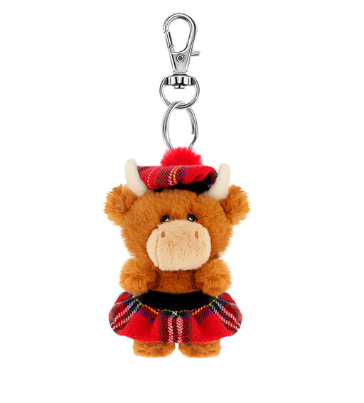 Keeleco Adoptable Highland Cow Keyring - Heritage Of Scotland - BROWN