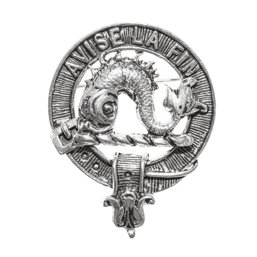 Kennedy Clan Badge, Kilt Pin, Lapel Pin, Cufflinks, Keyring/Key Fob & Gift Set — Fine Pewter by Art Pewter — Made in Scotland (Shiny Finish) - Heritage Of Scotland - Badge
