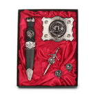 Kennedy Clan Badge, Kilt Pin, Lapel Pin, Cufflinks, Keyring/Key Fob & Gift Set — Fine Pewter by Art Pewter — Made in Scotland (Shiny Finish) - Heritage Of Scotland - Gift Set