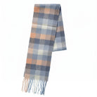 Kids' 100% Cashmere Scarf – Classic Five-Square Check - BLUE - Heritage Of Scotland -