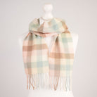 Kids' 100% Cashmere Scarf – Classic Five-Square Check - PASTEL - Heritage Of Scotland -