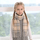 Kids 100% Cashmere Tartan Mini Scarf - MACKELLAR NATURAL - Heritage Of Scotland -
