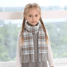 Kids 100% Cashmere Tartan Mini Scarf - STEWART MUTED BLUE - Heritage Of Scotland -