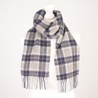 Kids 100% Lambswool Tartan Mini Scarf - Soft Children’s Wool Scarf - BANNOCKBANE SILVER - Heritage Of Scotland -