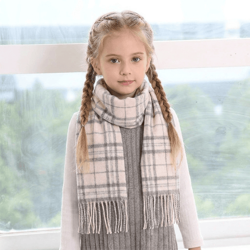 Kids 100% Lambswool Tartan Mini Scarf – Soft Children’s Wool Scarf - THOMSON PALE - Heritage Of Scotland - Thomson Pale