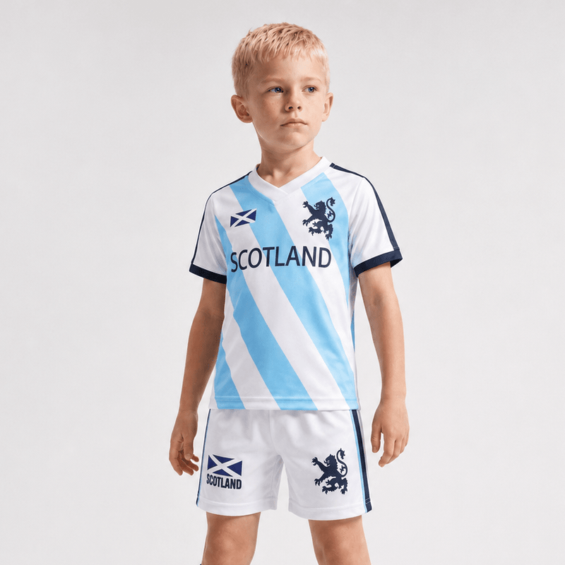 Kids Blue Scotland Football Kit - Heritage Of Scotland - 6 - 12 Months