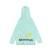 Kids Edinburgh 3D Puff Hoodie Aqua - Heritage Of Scotland - AQUA
