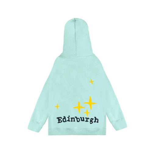 Kids Edinburgh 3D Puff Hoodie Aqua - Heritage Of Scotland - AQUA