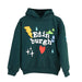 Kids’ Edinburgh Graphic 3D Puff Hoodie – Teal Cotton Blend Sweatshirt - Heritage Of Scotland - 0 - 1 YEARS