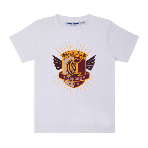 Kids Gryffindor Tshirt - Heritage Of Scotland - WHITE MARL