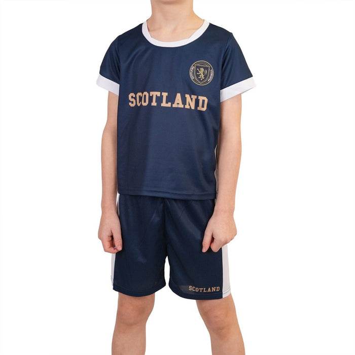 Kids Scotland Football Kit - Heritage Of Scotland - NAVY/WHITE