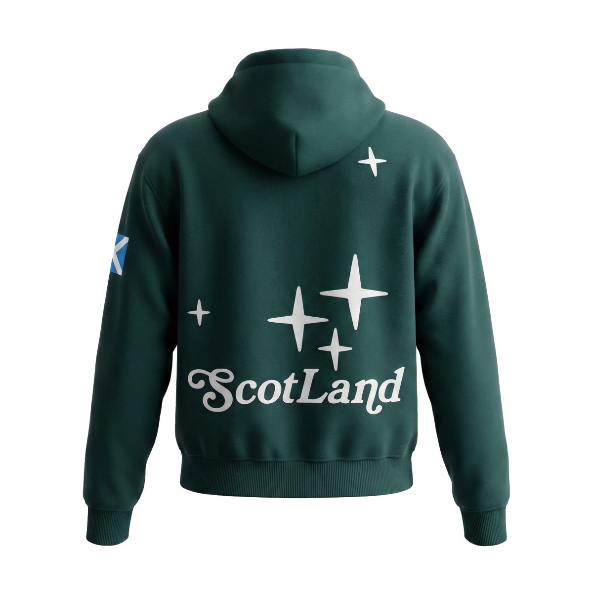 Kids Scotland Hoodie 3D Puff Printed - Sweatshirt with Saltire Design - Teal - Heritage Of Scotland - 0 - 1 YEARS