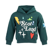 Kids Scotland Hoodie 3D Puff Printed - Sweatshirt with Saltire Design - Teal - Heritage Of Scotland - 0 - 1 YEARS