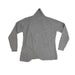 Ladies Cashmere 2 Ply Ribbed Plain Cardigan Grey Mid - Heritage Of Scotland - GREY MID