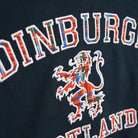 Ladies Edinburgh Lion Cropped Hoodie – Navy Tartan Pullover - Heritage Of Scotland - S