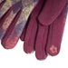 Ladies Gloves With Button - Heritage Of Scotland - PURPLE