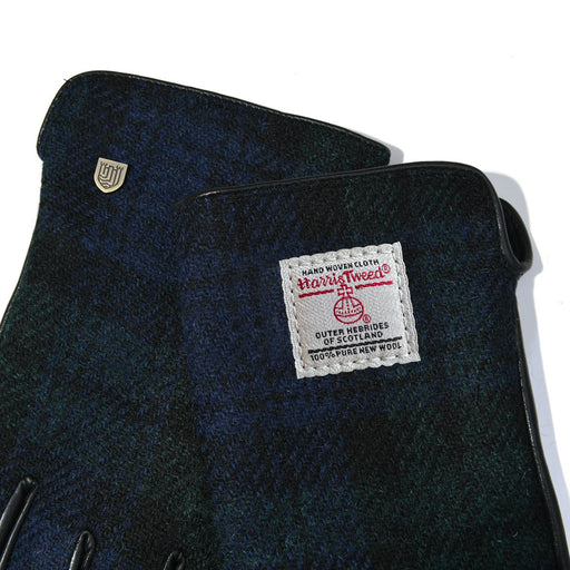 Ladies Harris Tweed Gloves Black Watch - Heritage Of Scotland - BLACK WATCH