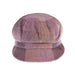 Ladies Heddle & Reed Baker Cap 100% Wool - Heritage Of Scotland - LILAC CHECK