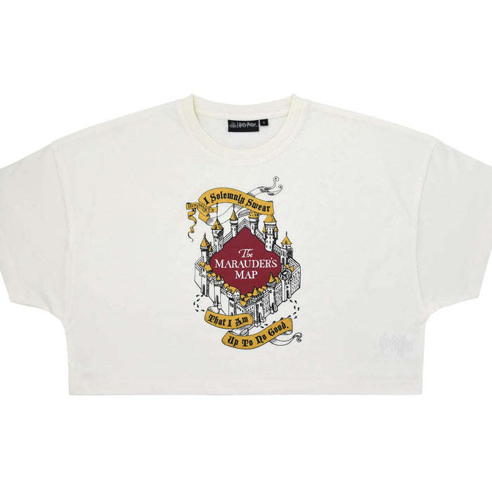 Ladies Marauders Map T-Shirt - Heritage Of Scotland - OFF WHITE