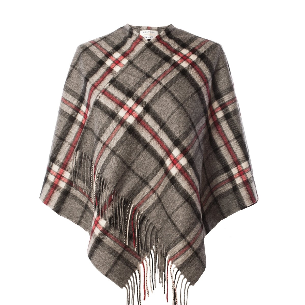 Ladies Mini Cape Edinburgh 100% Lambswool - Thomson Grey - Heritage Of Scotland -