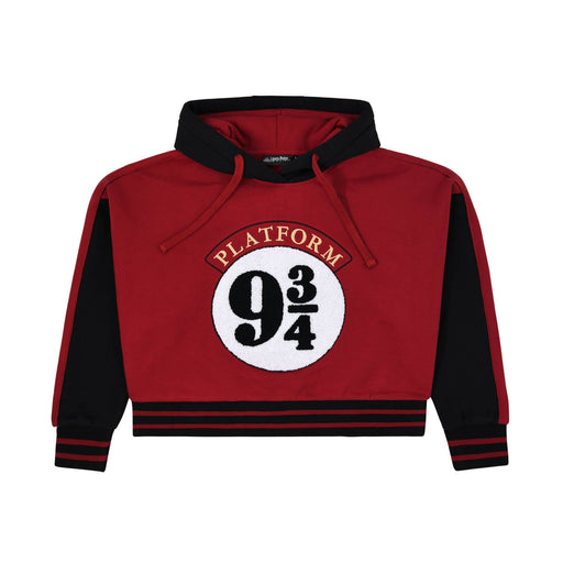 Ladies Platform 9 3/4 Crop Hoodie - Heritage Of Scotland - BURGUNDY