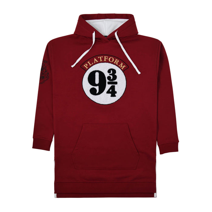 Ladies Platform 9 3/4 Hoodie Dress - Heritage Of Scotland - BURGUNDY