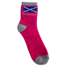 Ladies Scottish Socks – Highland Coo or Pink Multi Saltire (UK 4–7) - Heritage Of Scotland - Saltire 'Scotland'