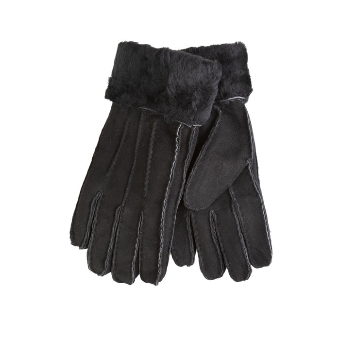 Ladies Sheepskin Gloves Black - Heritage Of Scotland - BLACK