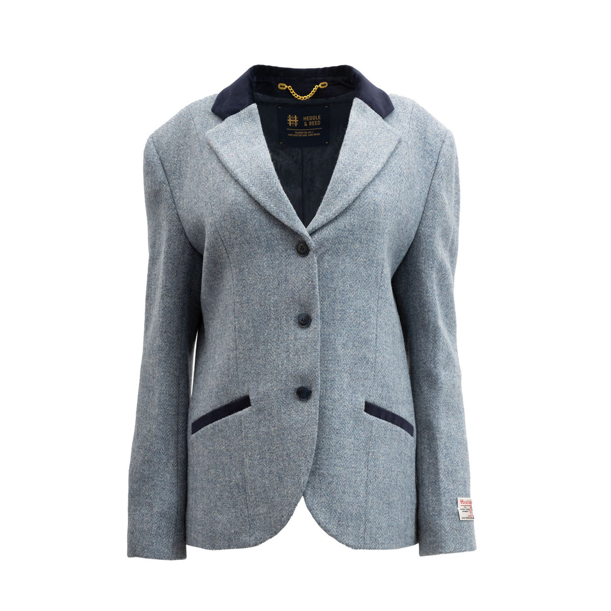 Ladies Skye Harris Tweed Jacket Blue Herringbone Heritage of