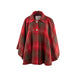 Ladies Vivienne Harris Tweed Poncho Ha222 - A1 Red Check - Heritage Of Scotland - HA222 - A1 RED CHECK