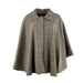 Ladies Vivienne Harris Tweed Poncho Natural Check - Heritage Of Scotland - NATURAL CHECK