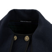 Ladies Wool Blend Reversible Cape Navy/Black Watch - Heritage Of Scotland - NAVY/BLACK WATCH