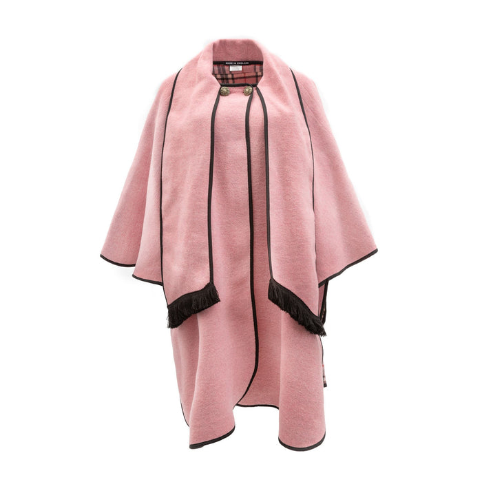 Ladies Wool Blend Reversible Cape Pink - Heritage Of Scotland - PINK