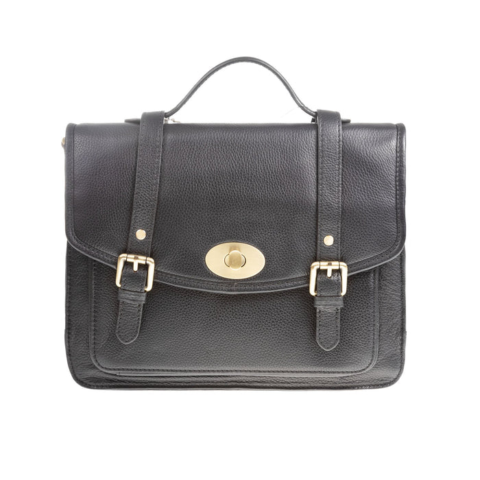 Large Satchel Black - Heritage Of Scotland - BLACK