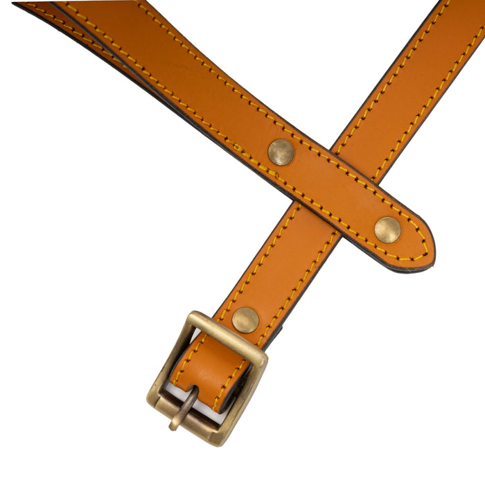 Leather Blanket Belt Beige - Heritage Of Scotland - BEIGE