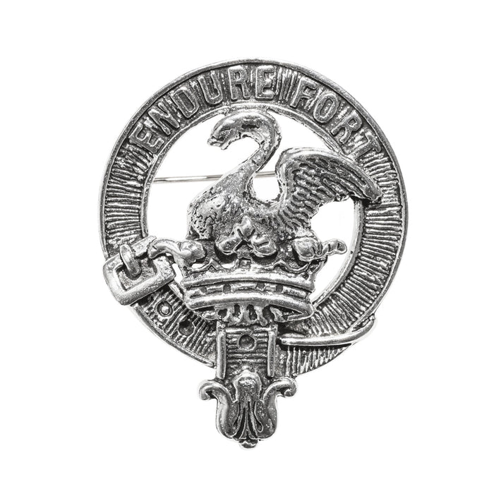 Lindsay Clan Badge, Kilt Pin, Lapel Pin, Cufflinks, Keyring/Key Fob & Gift Set — Fine Pewter by Art Pewter — Made in Scotland (Shiny Finish) - Heritage Of Scotland - Badge