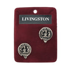 Livingstone Clan Badge, Kilt Pin, Lapel Pin, Cufflinks, Keyring/Key Fob & Gift Set — Fine Pewter by Art Pewter — Made in Scotland (Shiny Finish) - Heritage Of Scotland - Cufflinks