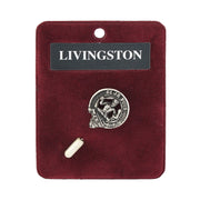 Livingstone Clan Badge, Kilt Pin, Lapel Pin, Cufflinks, Keyring/Key Fob & Gift Set — Fine Pewter by Art Pewter — Made in Scotland (Shiny Finish) - Heritage Of Scotland - Lapel Pin