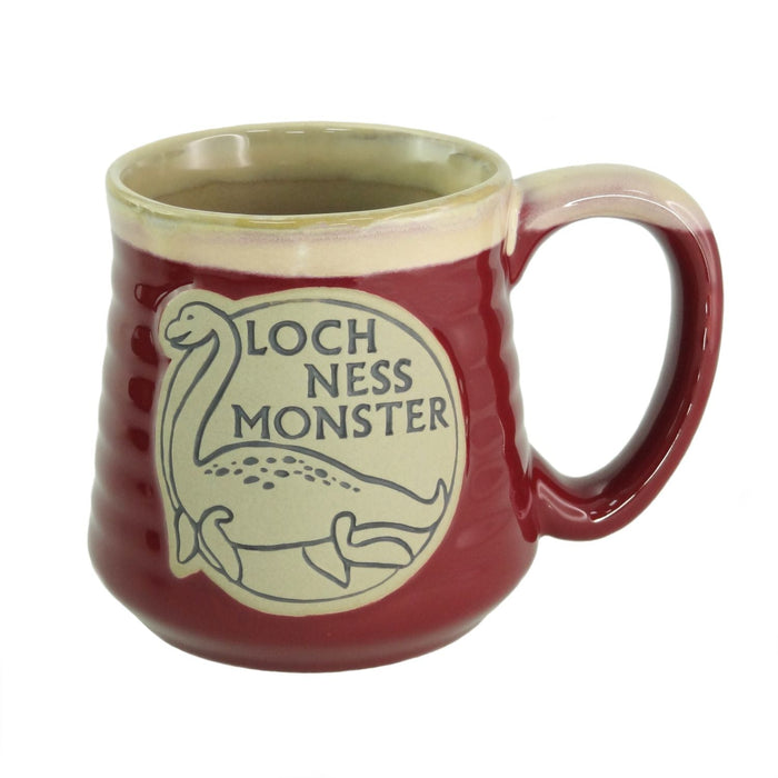 Loch Ness Monster Stoneware Mug – Scottish Novelty Gift - Heritage Of Scotland - Red