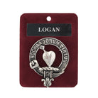 Logan Clan Badge, Kilt Pin, Lapel Pin, Cufflinks, Keyring/Key Fob & Gift Set — Fine Pewter by Art Pewter — Made in Scotland (Shiny Finish) - Heritage Of Scotland - Badge