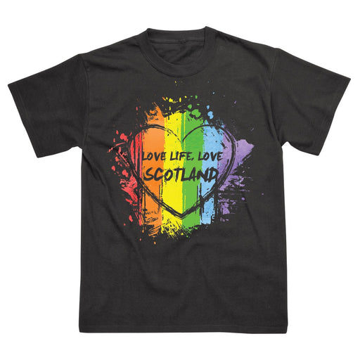 Love Life Scotland T - Shirt - Heritage Of Scotland - BLACK
