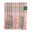 Luxuriously Soft Lightweight Plaid Scarf with Long Fringes – Elegant Draped Wrap - Heritage Of Scotland - THOMSON PINK