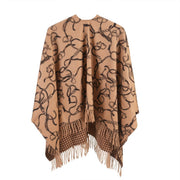 Luxury Chain Print Cashmere Cape – CAMEL - Heritage Of Scotland -