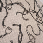 Luxury Chain Print Cashmere Cape - GREY - Heritage Of Scotland -
