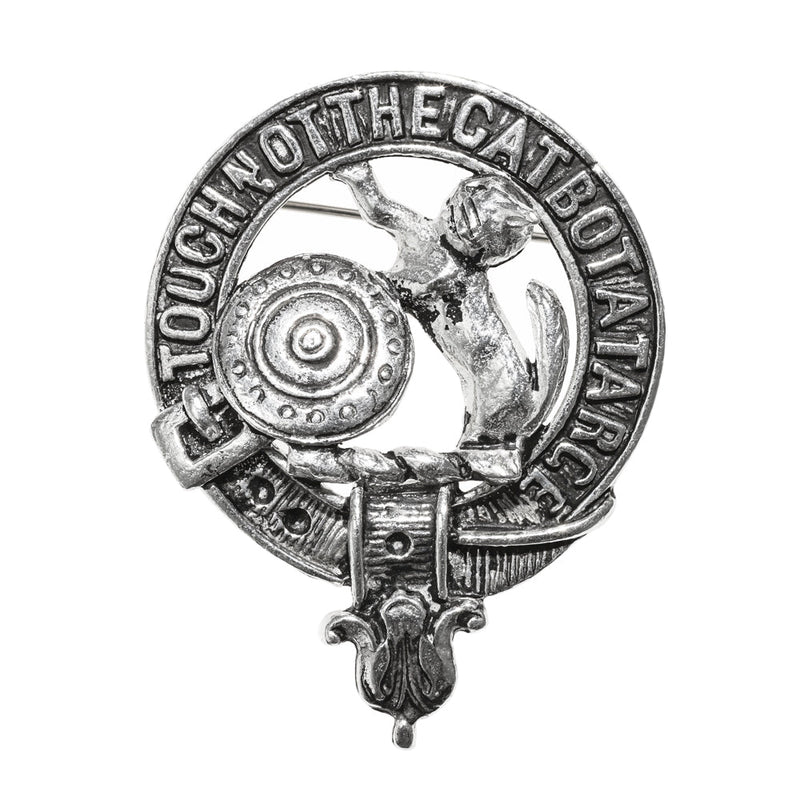 MacBean Clan Badge, Kilt Pin, Lapel Pin, Cufflinks, Keyring/Key Fob & Gift Set — Fine Pewter by Art Pewter — Made in Scotland (Shiny Finish) - Heritage Of Scotland - Badge