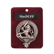 MacDuff Clan Badge, Kilt Pin, Lapel Pin, Cufflinks, Keyring/Key Fob & Gift Set — Fine Pewter by Art Pewter — Made in Scotland (Shiny Finish) - Heritage Of Scotland - Badge