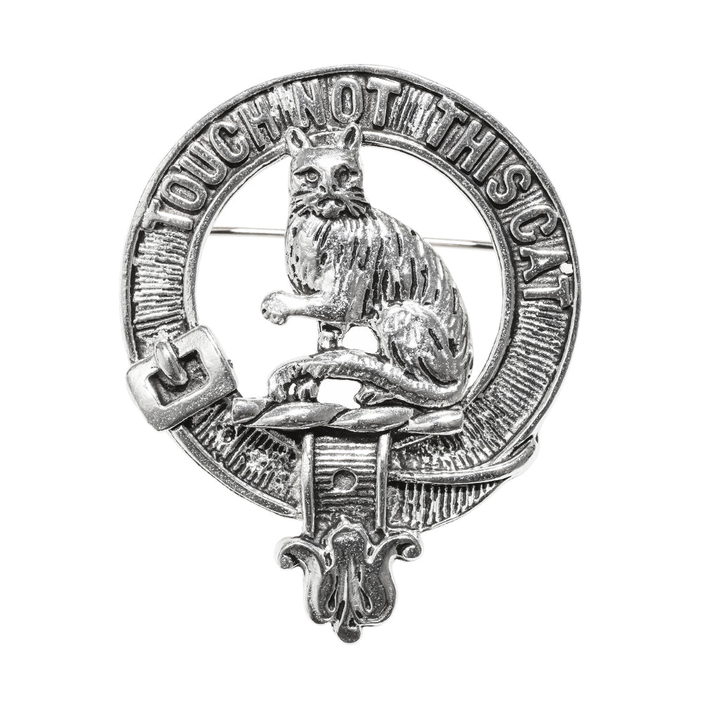 MacGillivray Clan Badge, Kilt Pin, Lapel Pin, Cufflinks, Keyring/Key Fob & Gift Set — Fine Pewter by Art Pewter — Made in Scotland (Shiny Finish) - Heritage Of Scotland - Badge