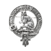 MacGillivray Clan Badge, Kilt Pin, Lapel Pin, Cufflinks, Keyring/Key Fob & Gift Set — Fine Pewter by Art Pewter — Made in Scotland (Shiny Finish) - Heritage Of Scotland - Badge