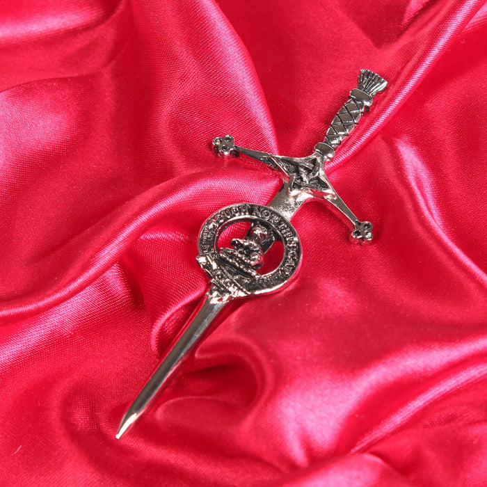 MacGillivray Clan Badge, Kilt Pin, Lapel Pin, Cufflinks, Keyring/Key Fob & Gift Set — Fine Pewter by Art Pewter — Made in Scotland (Shiny Finish) - Heritage Of Scotland - Kilt Pin