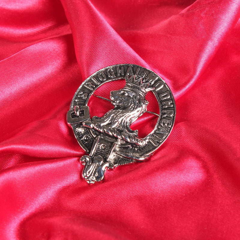 MacGregor Clan Badge, Kilt Pin, Lapel Pin, Cufflinks, Keyring/Key Fob & Gift Set — Fine Pewter by Art Pewter — Made in Scotland (Shiny Finish) - Heritage Of Scotland - Badge